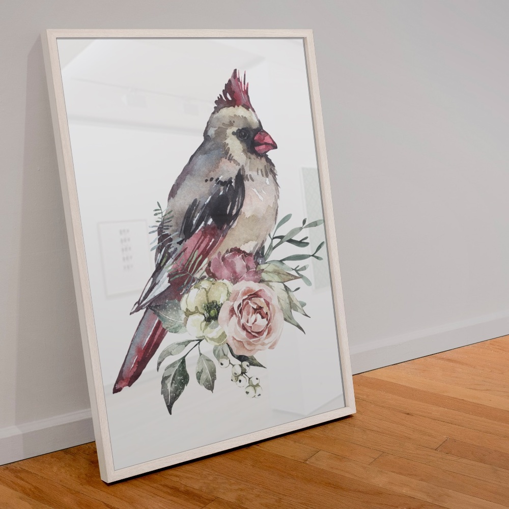 Cardinal Wall Art Print Poster Illustration Unframed - Picture 4 of 17
